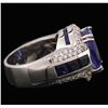 Image 3 : 14KT White Gold GIA Certified 11.29ctw Sapphire and Diamond Ring