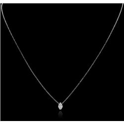 14KT White Gold 0.47ct Diamond Solitaire Necklace