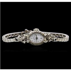 Hamilton 14KT White Gold Diamond Vintage Ladies Watch