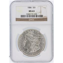 1886 NGC MS63 Morgan Silver Dollar