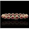 Image 2 : 14KT Yellow Gold 13.60ctw Ruby and Diamond Bracelet