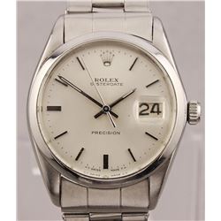 Rolex Stainless Steel Oyster Date Precision Manual Watch