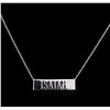 Image 1 : Isaiah Name Tag Necklace - 14KT White Gold