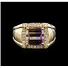 Image 1 : 14KT Yellow Gold 4.51ct Ametrine and Diamond Ring