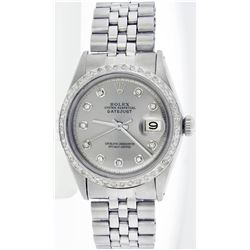 Rolex Stainless Steel 1.20ctw Diamond DateJust Men's Watch