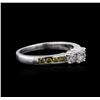 Image 2 : 14KT White Gold 0.74ctw Diamond Ring