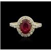 Image 1 : 14KT Yellow Gold 2.35ct Ruby and Diamond Ring