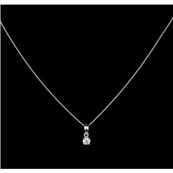 14KT White Gold 0.20ct Diamond Pendant With Chain