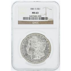 1881 NGC MS63 Morgan Silver Dollar