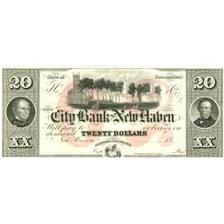 $20  Connecticut City Bank of New Haven Large Note