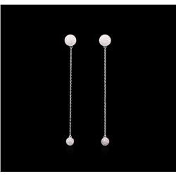 0.79ctw Diamond Earrings - 14KT White Gold