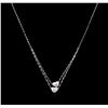 Image 1 : 0.40ctw Diamond Heart Necklace - 14KT White Gold
