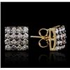 Image 2 : 14KT Yellow Gold 1.57ctw Diamond Earrings