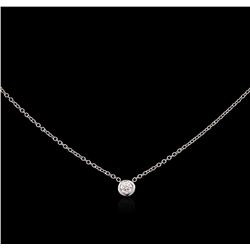 0.09ct Diamond Necklace - 14KT White Gold