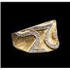 Image 2 : 14KT Two-Tone Gold 0.86ctw Diamond Ring