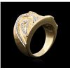 Image 3 : 14KT Two-Tone Gold 0.86ctw Diamond Ring