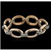 Image 1 : 1.00ctw Diamond Bracelet - 14KT Two-Tone Gold