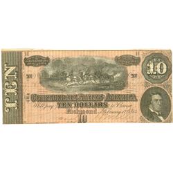 $10 1864 Richmond Virginia Confederate States of America Large Note