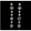 Image 1 : 14KT White Gold 2.81ctw Diamond Earrings