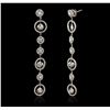 Image 2 : 14KT White Gold 2.81ctw Diamond Earrings
