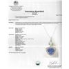 Image 3 : 4.71ct Tanzanite and Diamond Pendant With Chain - 14KT White Gold