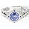 Image 2 : Rolex Stainless Steel Diamond and Sapphire DateJust Ladies Watch