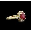 Image 2 : 1.59ct Ruby and Diamond Ring - 14KT Yellow Gold