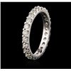 Image 2 : 14KT White Gold 0.98ctw Diamond Ring