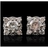 Image 2 : 14KT White Gold 1.36ctw Diamond Earrings