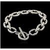 Image 2 : 18KT White Gold 2.64ctw Diamond Bracelet