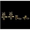 Image 1 : 0.50ctw Ruby and Enamel Horse Head Cufflink and Stud Set - 18KT Yellow Gold