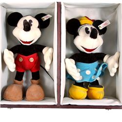 Steiff Stuffed Mickey & Minnie Dolls