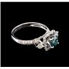 Image 2 : 1.79ctw Fancy Blue Diamond Ring - 14KT White Gold