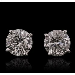 14KT White Gold 1.44ctw Diamond Solitaire Earrings