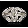 Image 1 : 14KT White Gold 0.50ctw Diamond Ring
