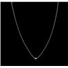 Image 1 : 14KT White Gold 0.14ct Diamond Solitaire Necklace