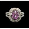 Image 1 : 1.68ct Spinel and Diamond Ring - SILVER