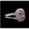 Image 2 : 1.68ct Spinel and Diamond Ring - SILVER