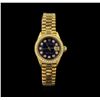 Image 1 : Rolex Date 18KT Yellow Gold 0.52ctw Diamond Ladies Watch