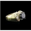 Image 2 : 4.49ctw Black Diamond Ring - 14KT Yellow Gold