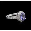 Image 2 : 14KT White Gold 1.53ct Tanzanite and Diamond Ring