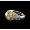 Image 2 : 14KT Two-Tone Gold 0.35ctw Diamond Ring