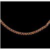 Image 2 : 32.26ctw Orange Sapphire Necklace - 14KT White Gold