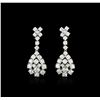 Image 1 : 14KT White Gold 4.07ctw Diamond Earrings