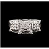Image 1 : 14KT White Gold 0.87ctw Diamond Ring