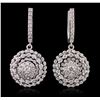 Image 2 : 14KT White Gold 2.48ctw Diamond Earrings