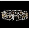Image 3 : 5.75ctw Fancy Mix Diamond Bracelet - 14KT Two-Tone Gold