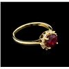 Image 2 : 2.01ct Ruby and Diamond Ring - 14KT Yellow Gold