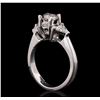 Image 3 : Platinum 1.82ctw Diamond Ring