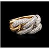 Image 2 : 18KT Two-Tone Gold 1.25ctw Diamond Ring